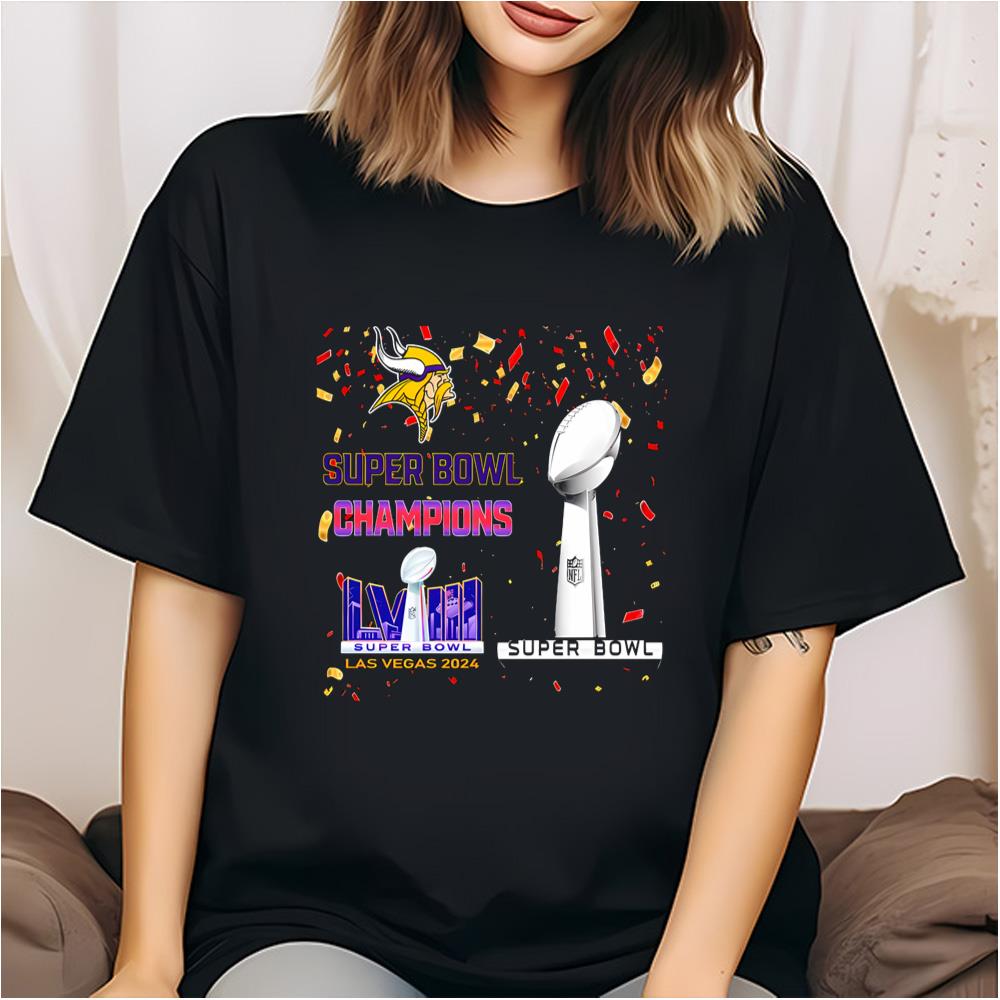 Minnesota Vikings Super Bowl Champions LVIII Las Vegas 2024 Shirt - TeePro