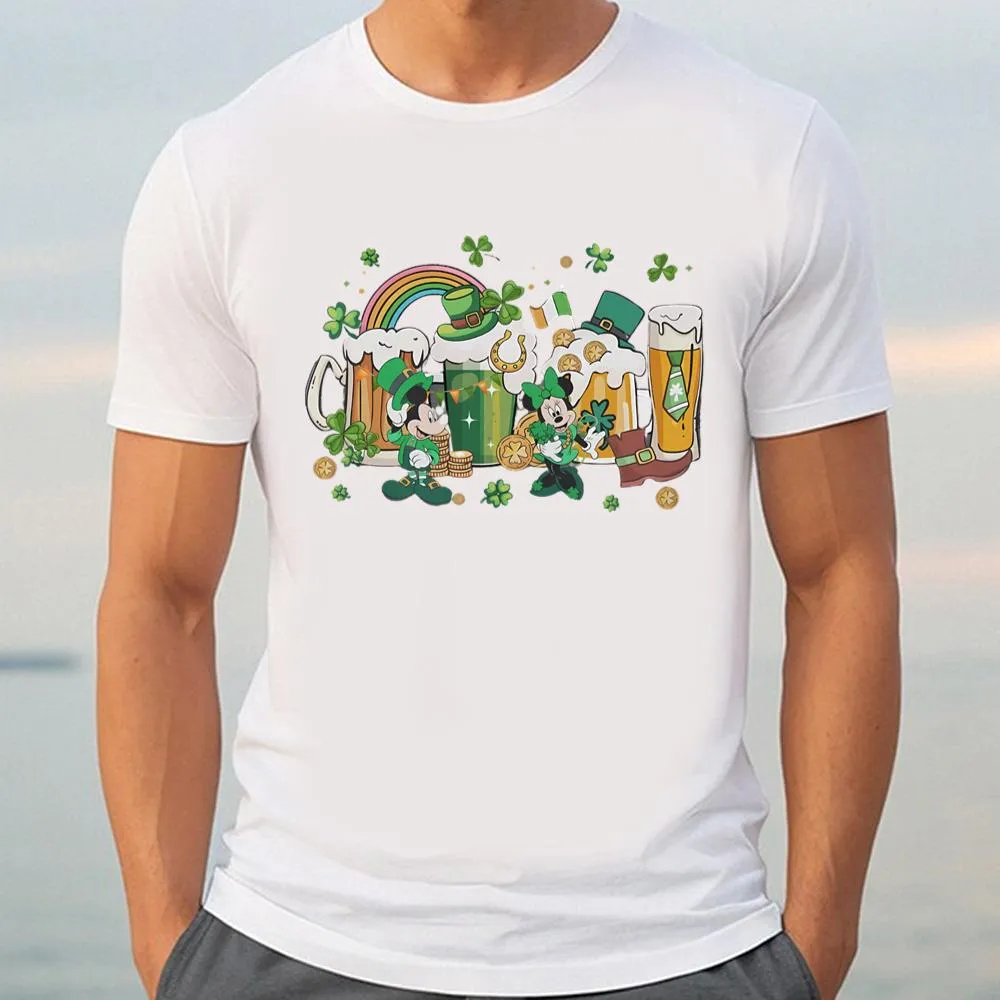 St Patricks Day Disney Beer Shirt, Mickey Minnie Mouse Beer Shirt - TeePro